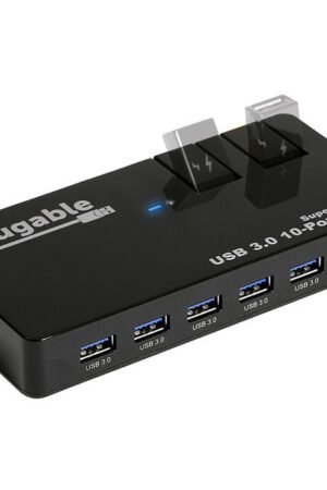 Plugable Usb Hub. 10 Port - Usb 3.0 5Gbps With 48W Power Adapter And Two Flip-Up Ports