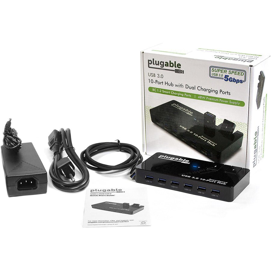 Plugable Usb Hub. 10 Port - Usb 3.0 5Gbps With 48W Power Adapter And Two Flip-Up Ports - Image 6