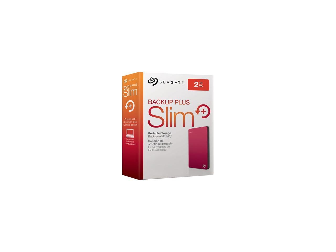 Seagate Backup Plus Slim 2Tb Usb 3.0 Portable External Hard Drive - Stdr2000103 (Red) - Image 5